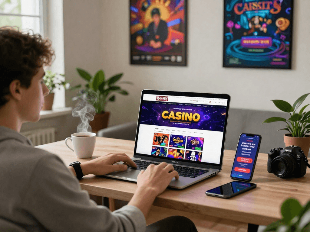 Exciting setup showcasing eu casinos accepting UK players with vibrant gaming atmosphere and engaging promotions.