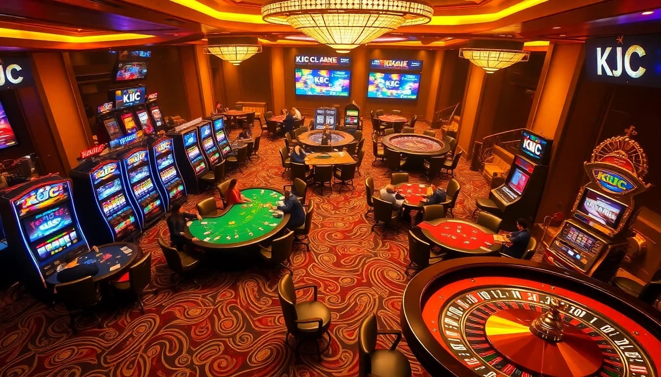KJC creating electrifying moments at a luxury casino with engaging games and vibrant atmosphere.