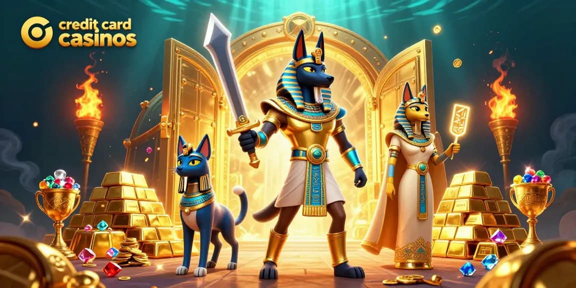 Experience the thrill of credit card casinos with vibrant treasures and mystical characters.
