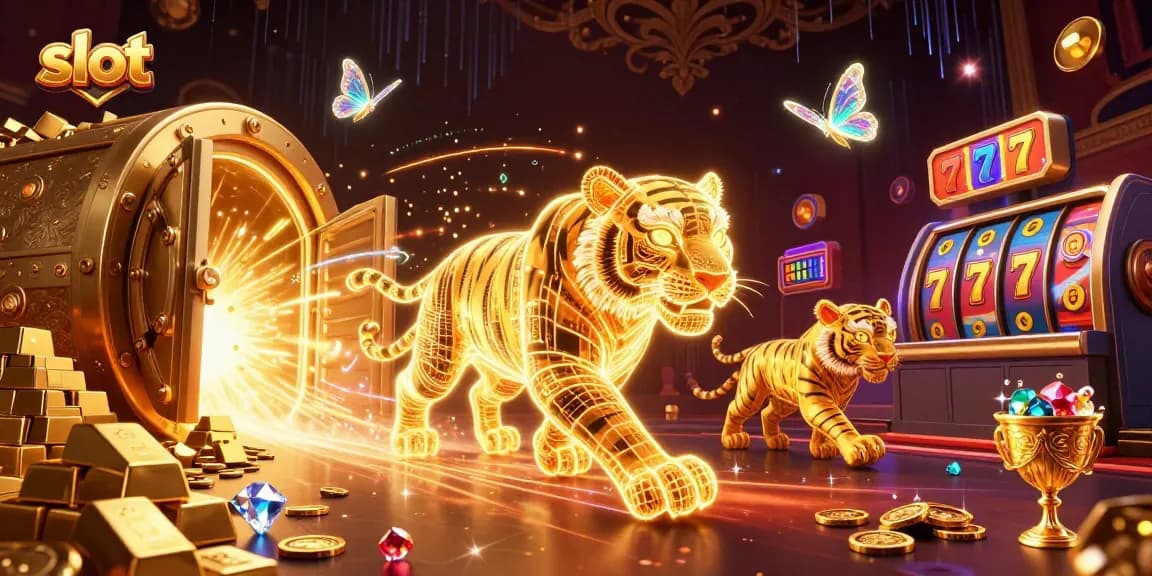 Menangkan slot dengan simbol fantastis dalam ilustrasi kasino digital penuh warna.