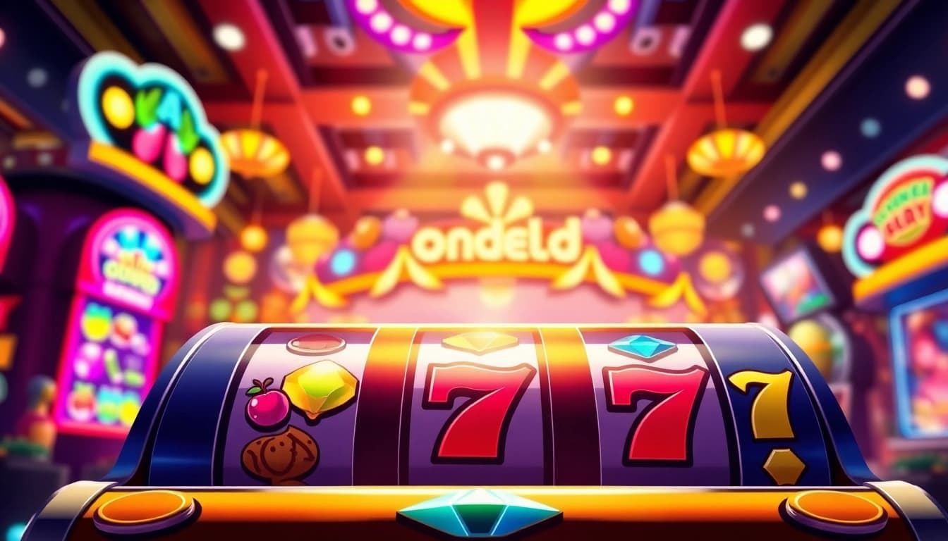 Menangkan di ondel4d slot dengan antarmuka permainan penuh warna menarik dan simbol keberuntungan.