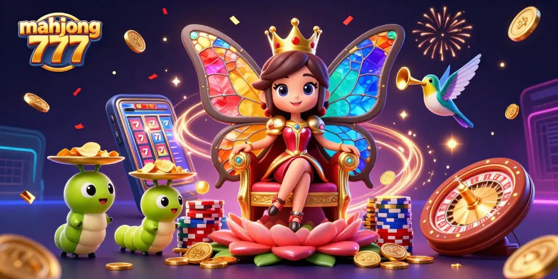 Experience mahjong 777 in a vibrant 3D scene filled with casino excitement and dynamic gameplay elements.