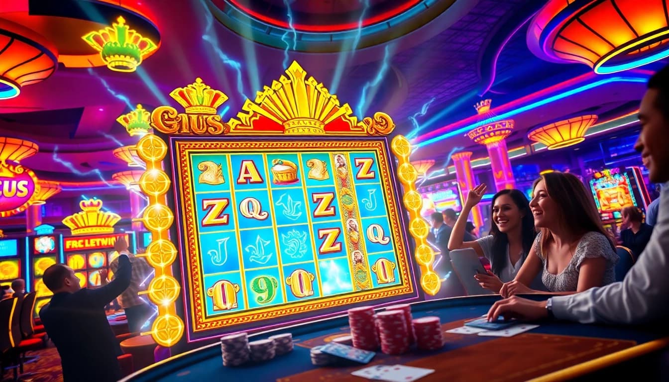 Rasakan kemenangan mendebarkan di Slot Zeus dengan atmosfer kasino yang hidup dan pemain yang bersemangat.