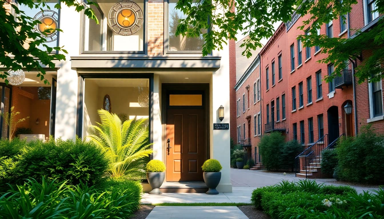 Showcasing Residential architectural services Boston with modern design and elegant landscaping.