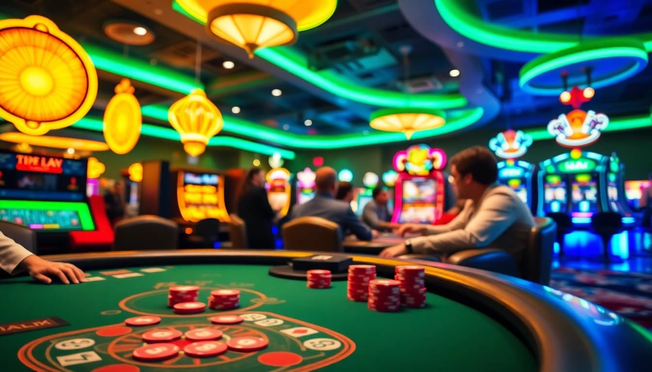 Experience the thrill of 8win Malaysia with engaging casino gameplay at vibrant tables.