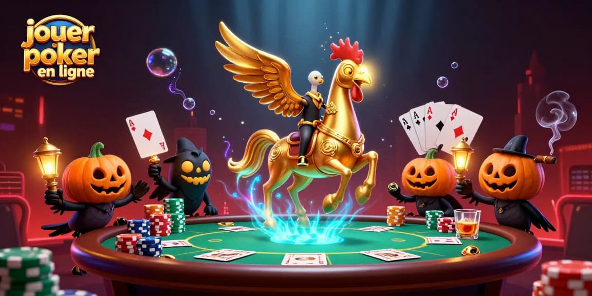 Jouer au poker en ligne avec un symbole de confiance et des éléments de casino dynamiques.