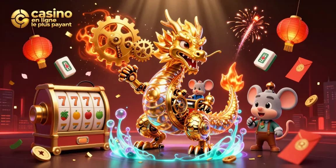 Jouer au casino en ligne le plus payant avec dragon doré et éléments de jeu dynamique.