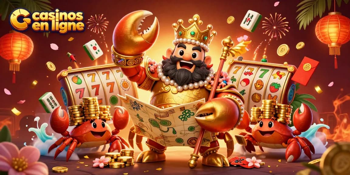 Jouez et gagnez aux casinos en ligne avec cette illustration dynamique de jeux de hasard.