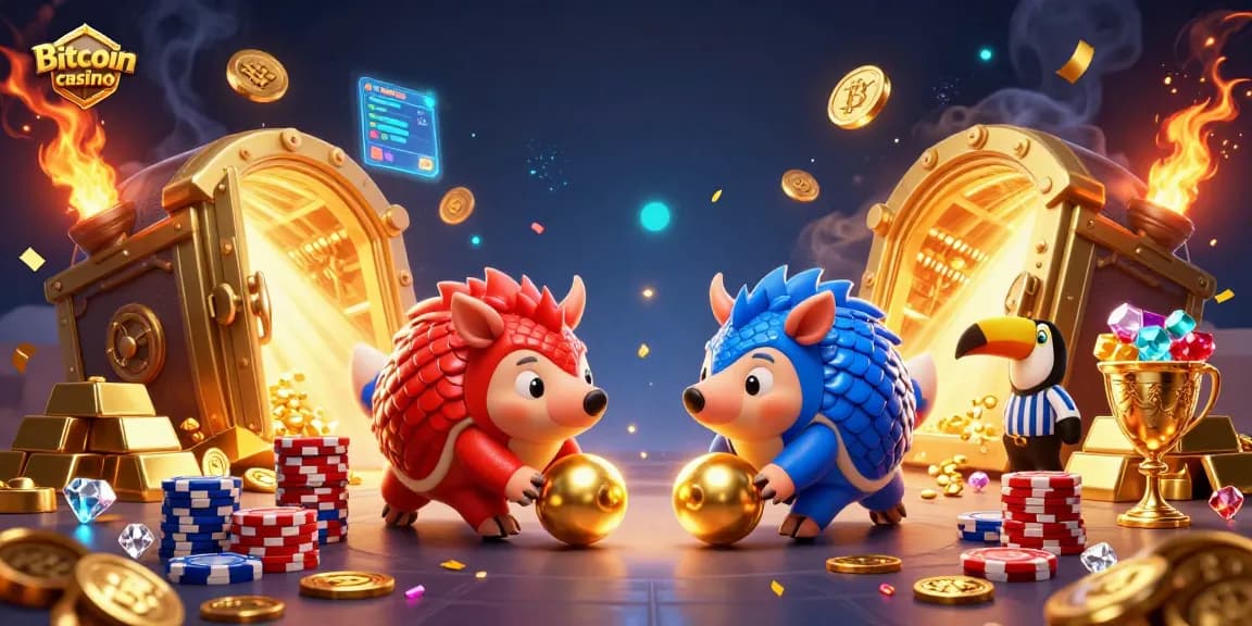 Jouez au Bitcoin casino avec des pangolins en compétition et des trésors scintillants.