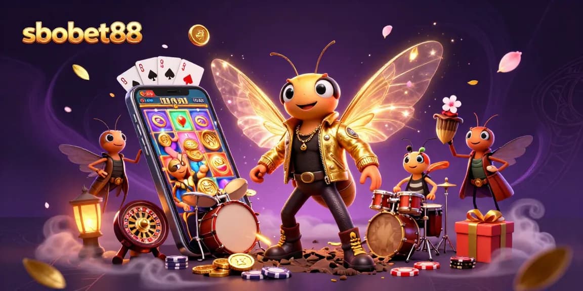 Experience sbobet88 with a vibrant 3D casino atmosphere showcasing exciting game elements and electric energy.