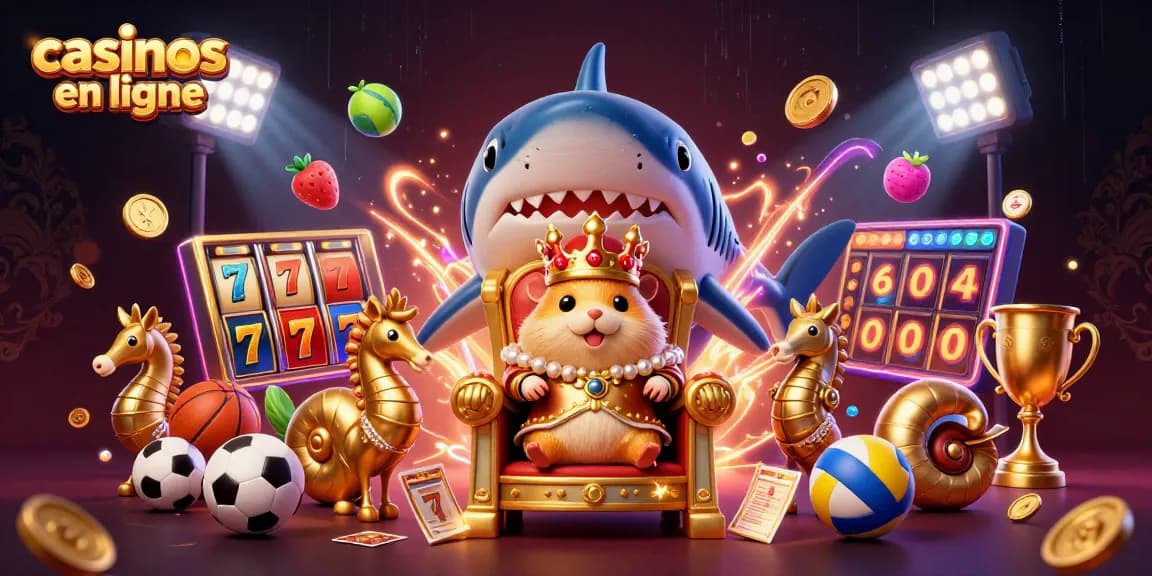 Jouez aux casinos en ligne avec le roi hamster et des éléments de jeu captivants.