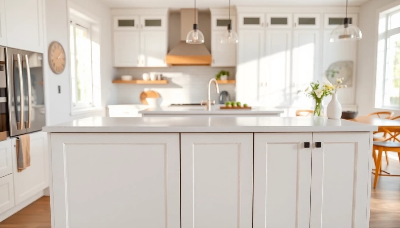 Cabinet Refacing Saint Petersburg FL showcasing newly finished cabinets in a modern kitchen.
