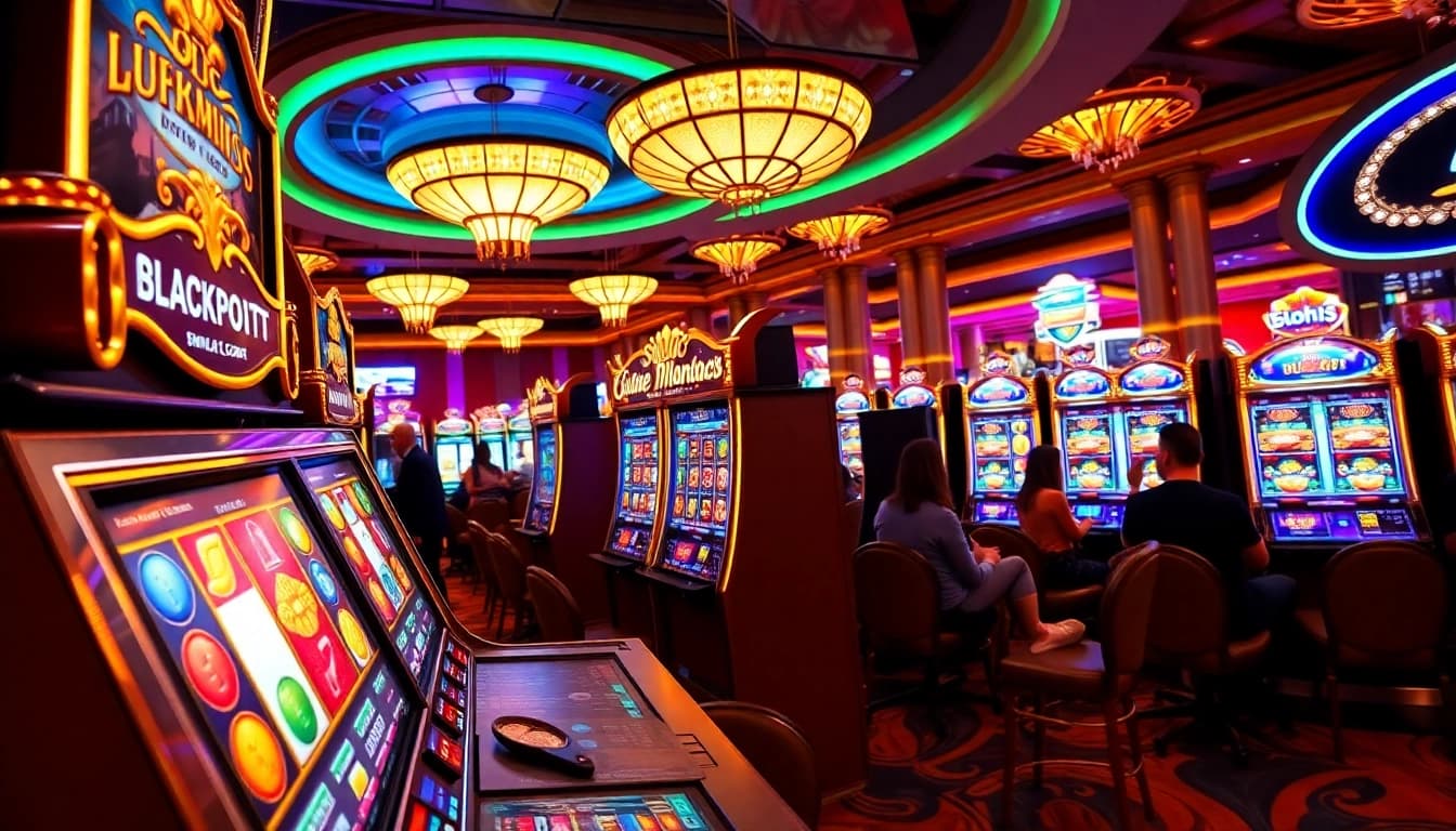 Players celebrating big wins on slot88 rtp machines in a luxurious casino setting.