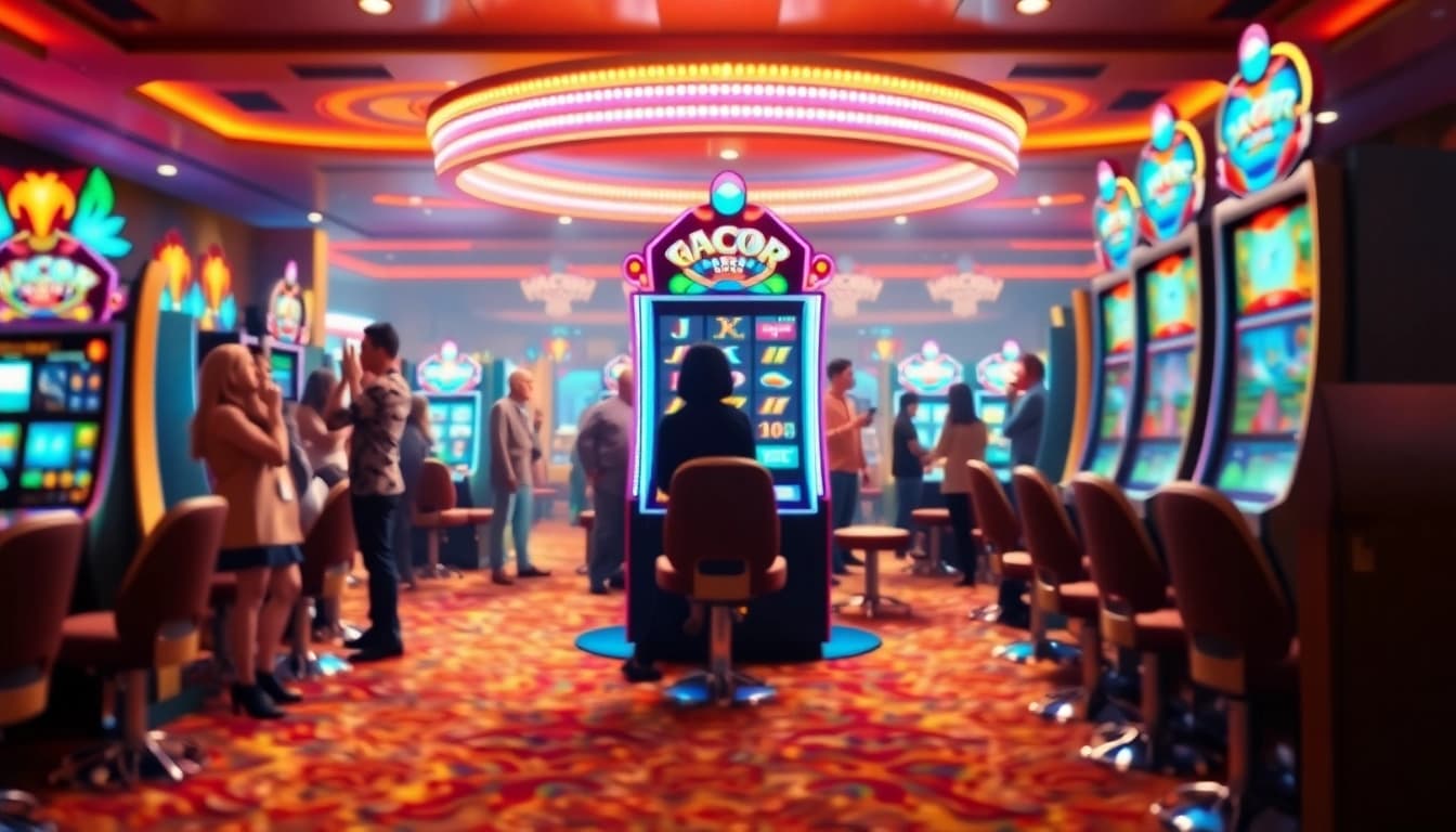 Experience the thrill of slot gacor with vibrant casino action and modern machines.