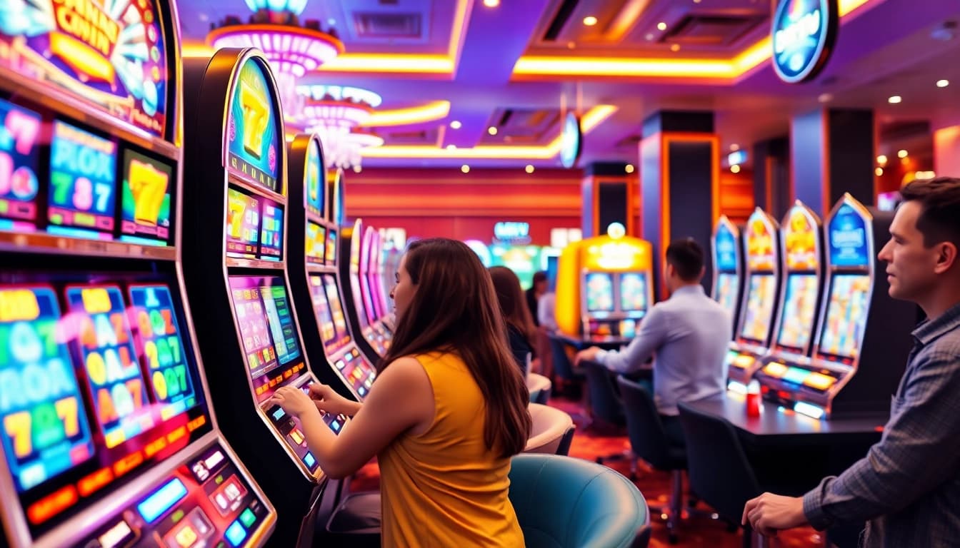 Explore the vibrant atmosphere of a Non gamstop casino filled with excitement and gaming opportunities.