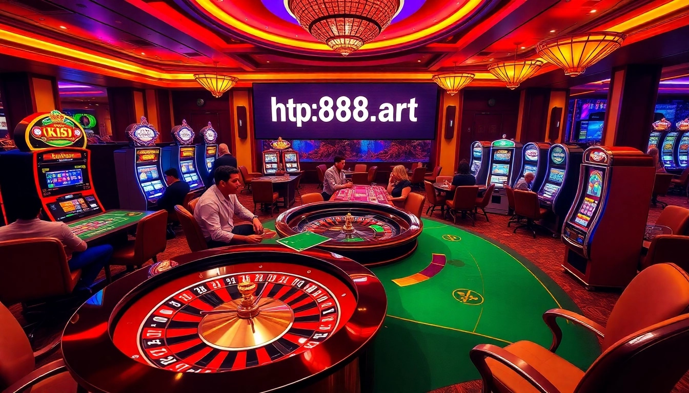 Exciting gambling scene at https://88t.art/ featuring roulette and vibrant casino elements.