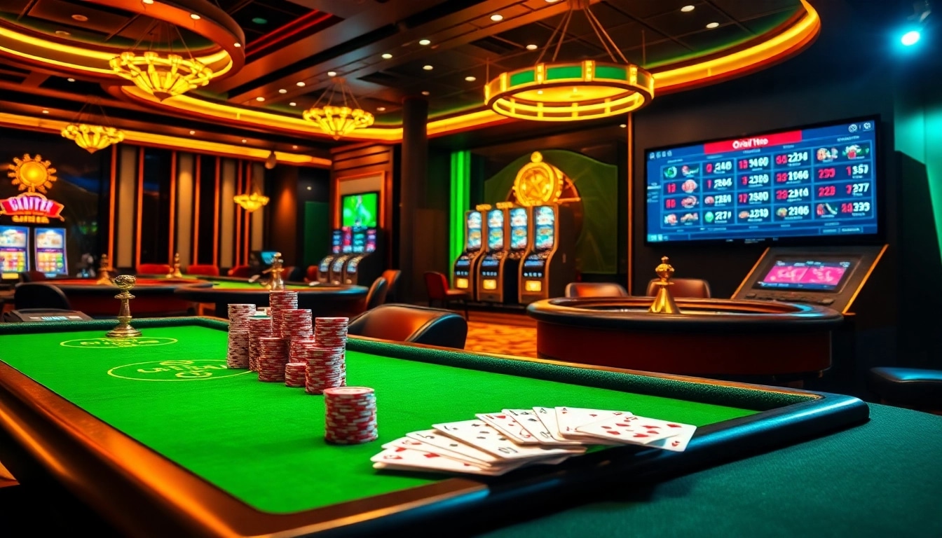 Rasakan sensasi obraltoto dengan meja kasino yang berwarna-warni dan keping poker yang menang dalam suasana permainan yang seru.