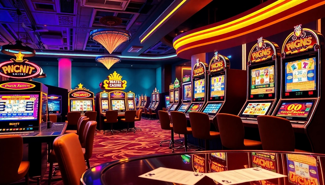 Engaging players enthusiastically at pragmatic slot machines in a vibrant casino atmosphere.
