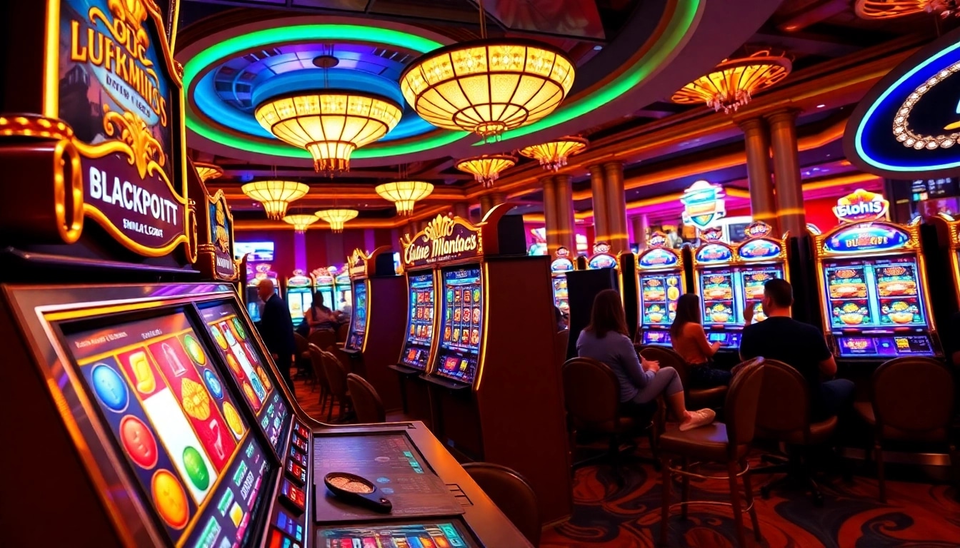 Players celebrating big wins on slot88 rtp machines in a luxurious casino setting.