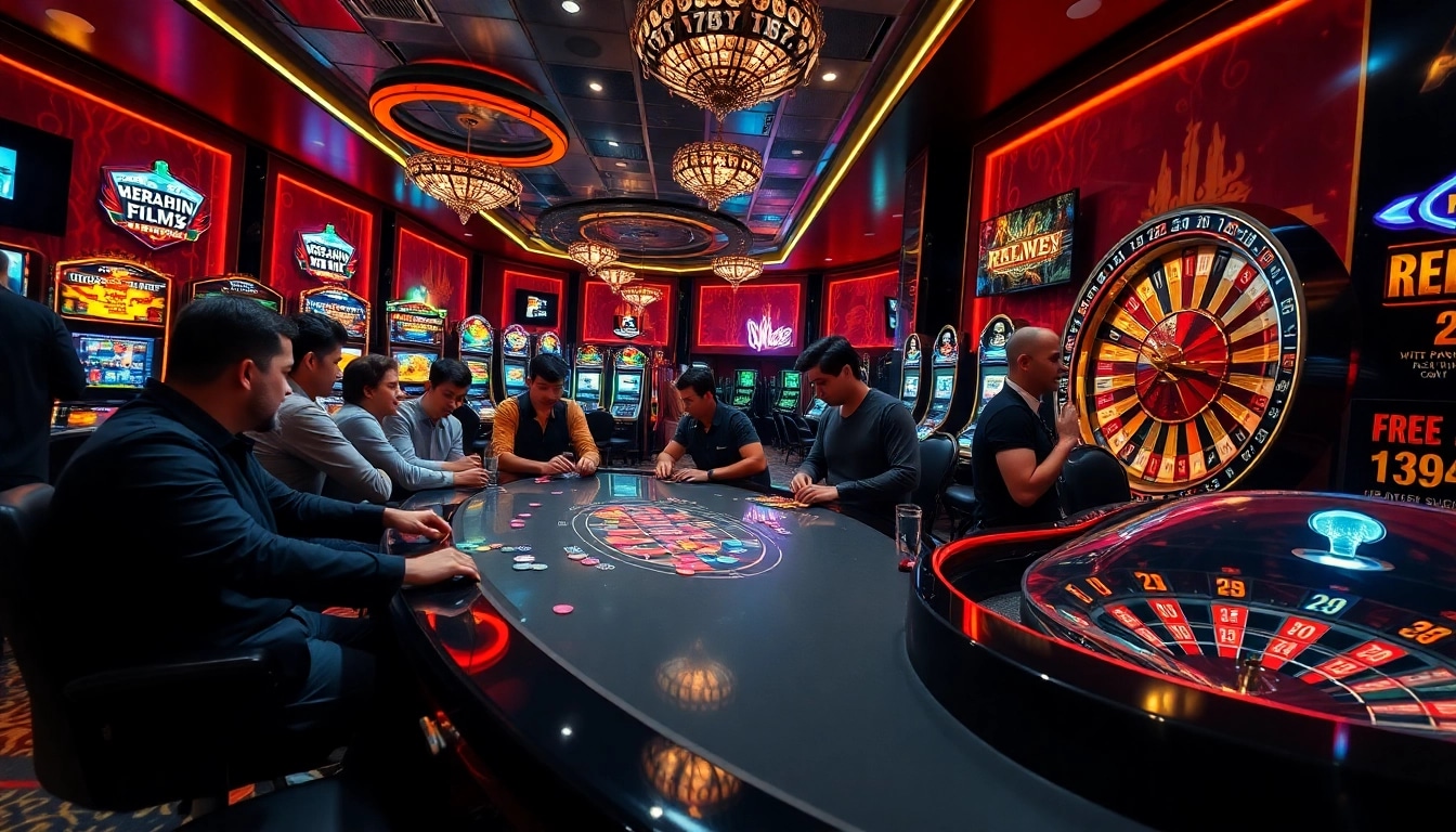 Engaging in poker while enjoying rebahin film-themed ambiance at a thrilling casino experience.