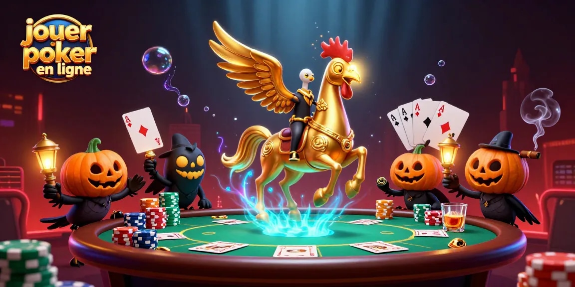 Jouer au poker en ligne avec un symbole de confiance et des éléments de casino dynamiques.