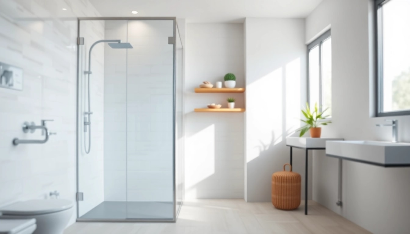 Showcasing elegant showers Australia in a modern, stylish bathroom with bright natural light.