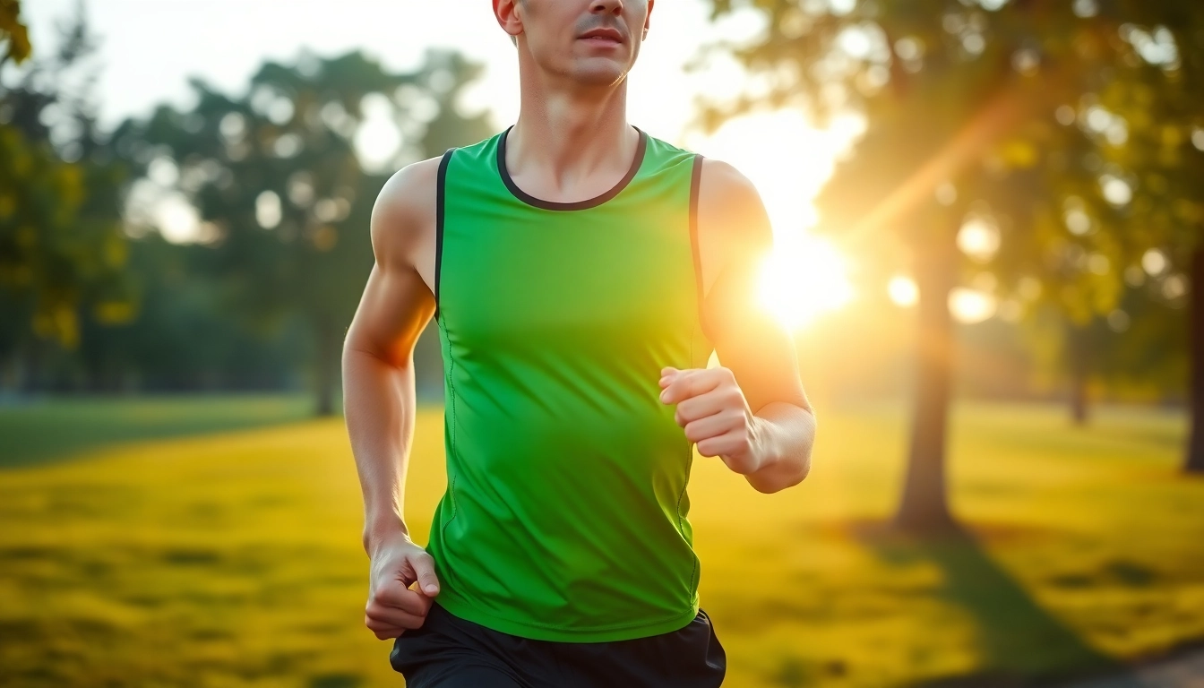 Racer in a running vest demonstrating athleticism in a vibrant outdoor setting.