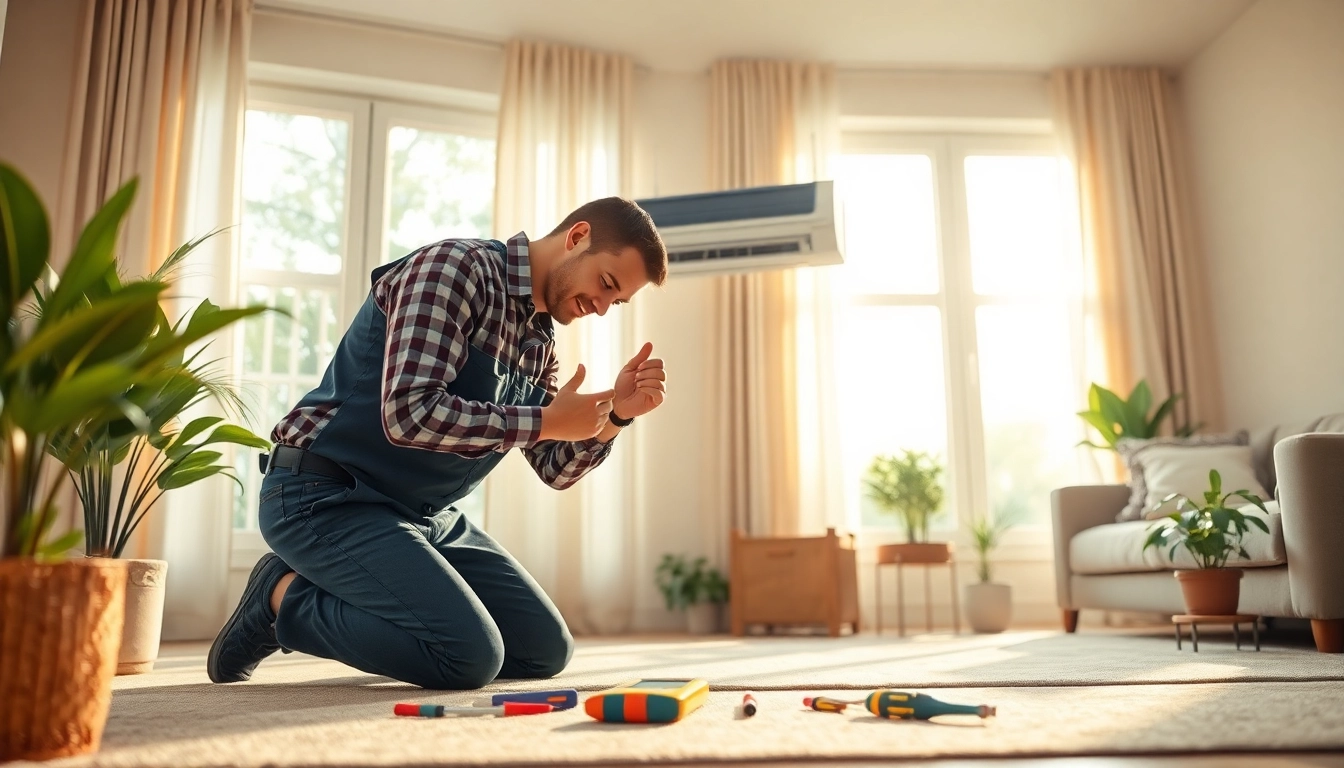 Expert HVAC technician conducting HVAC Repair Tampa in a bright residential space.