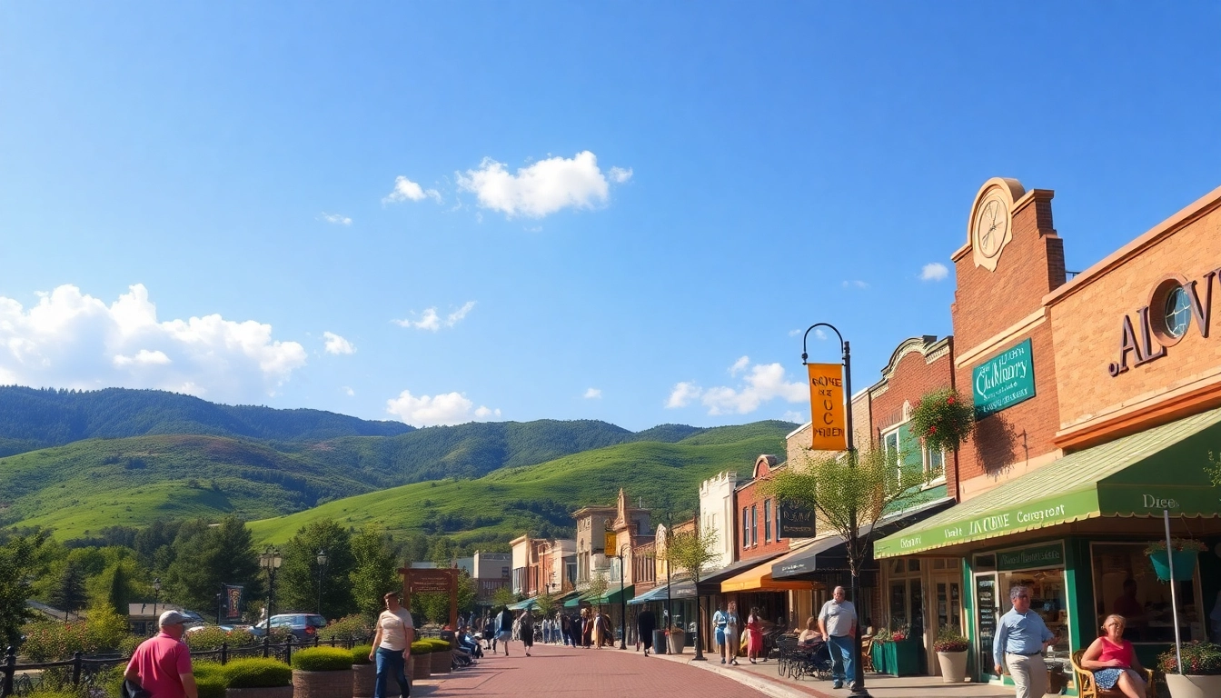 Clarksburg downtown bustling with visitors enjoying vibrant local shops and restaurants.
