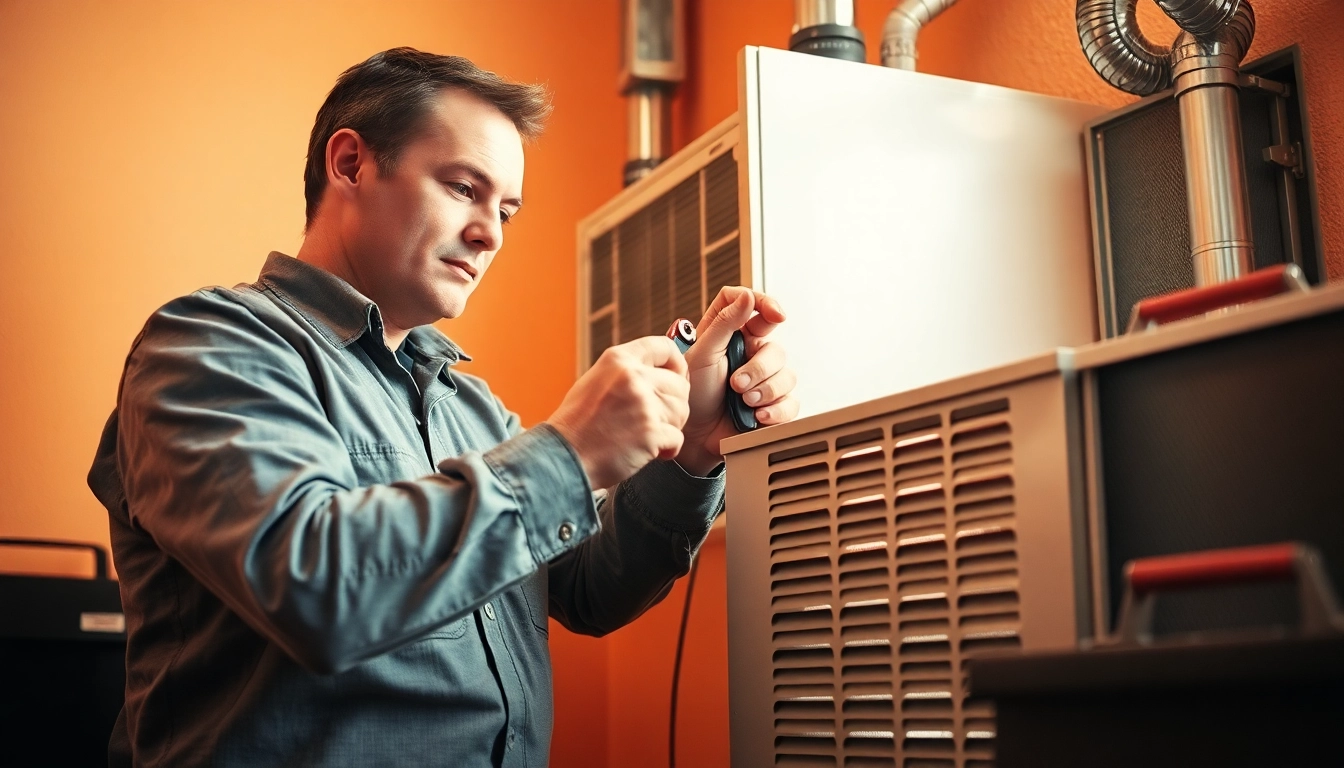 Expert technician providing heating repair patterson ny services with professional tools.