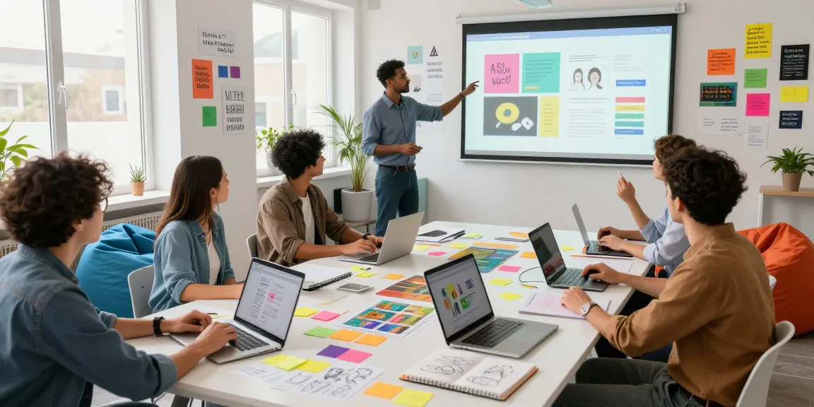 Team collaboration at an advertising agency Malaysia, where creative strategies and branding concepts come to life in a vibrant workspace.