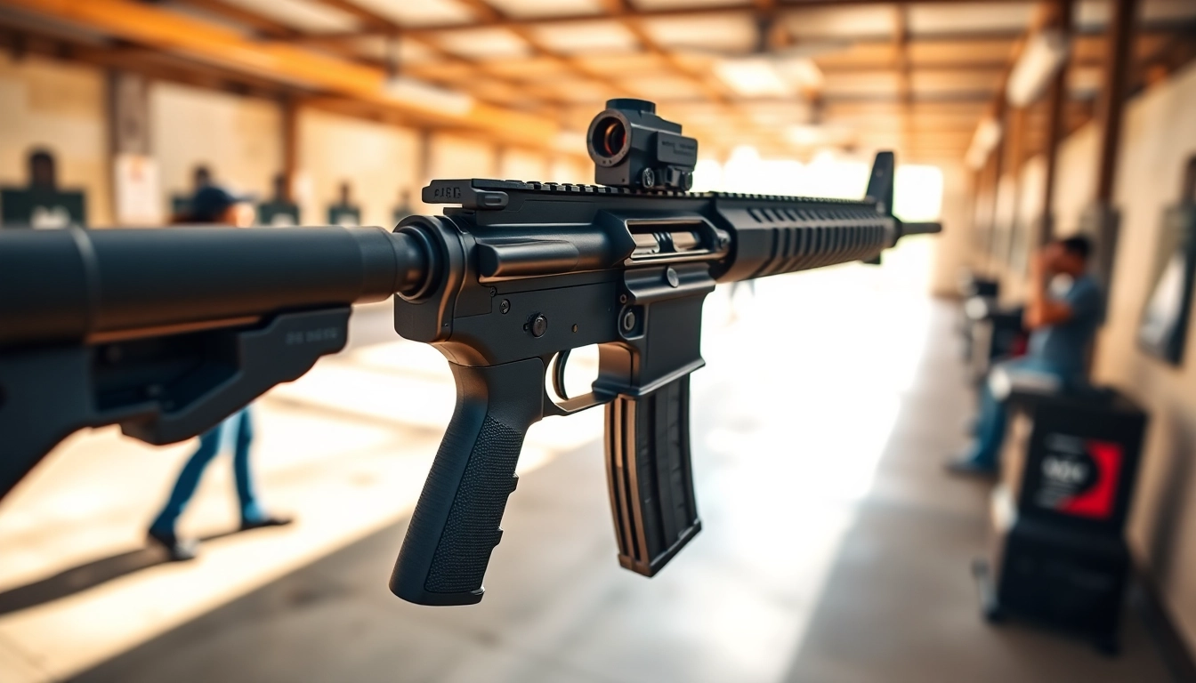 Highlighting the super safety trigger ar15 mechanism in a dynamic AR-15 shooting range setup