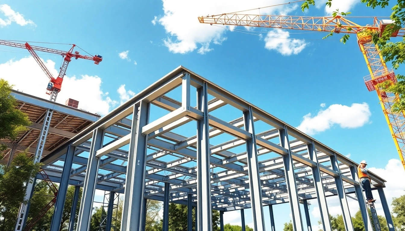 Showcase of a steel structure design representing modern industrial architecture.