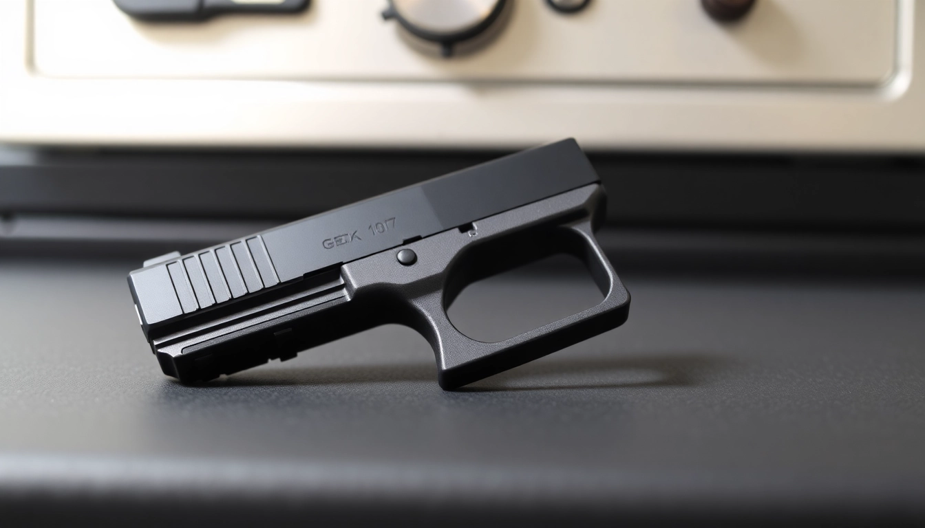 Showcasing the Glock 19 Gen 3 OEM Slide with detailed craftsmanship and sleek metallic finish.