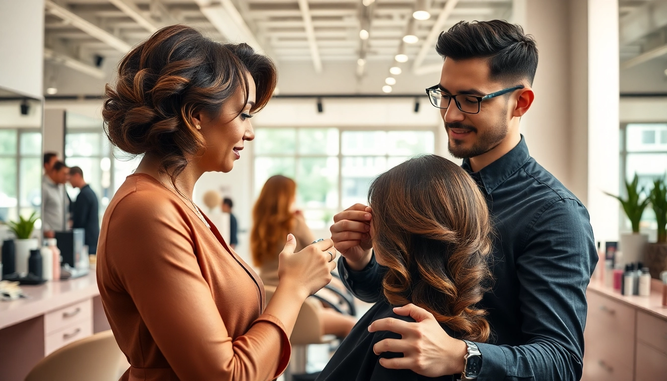 Coafat Craiova: hairstylist creating stunning hairstyles in a modern salon.