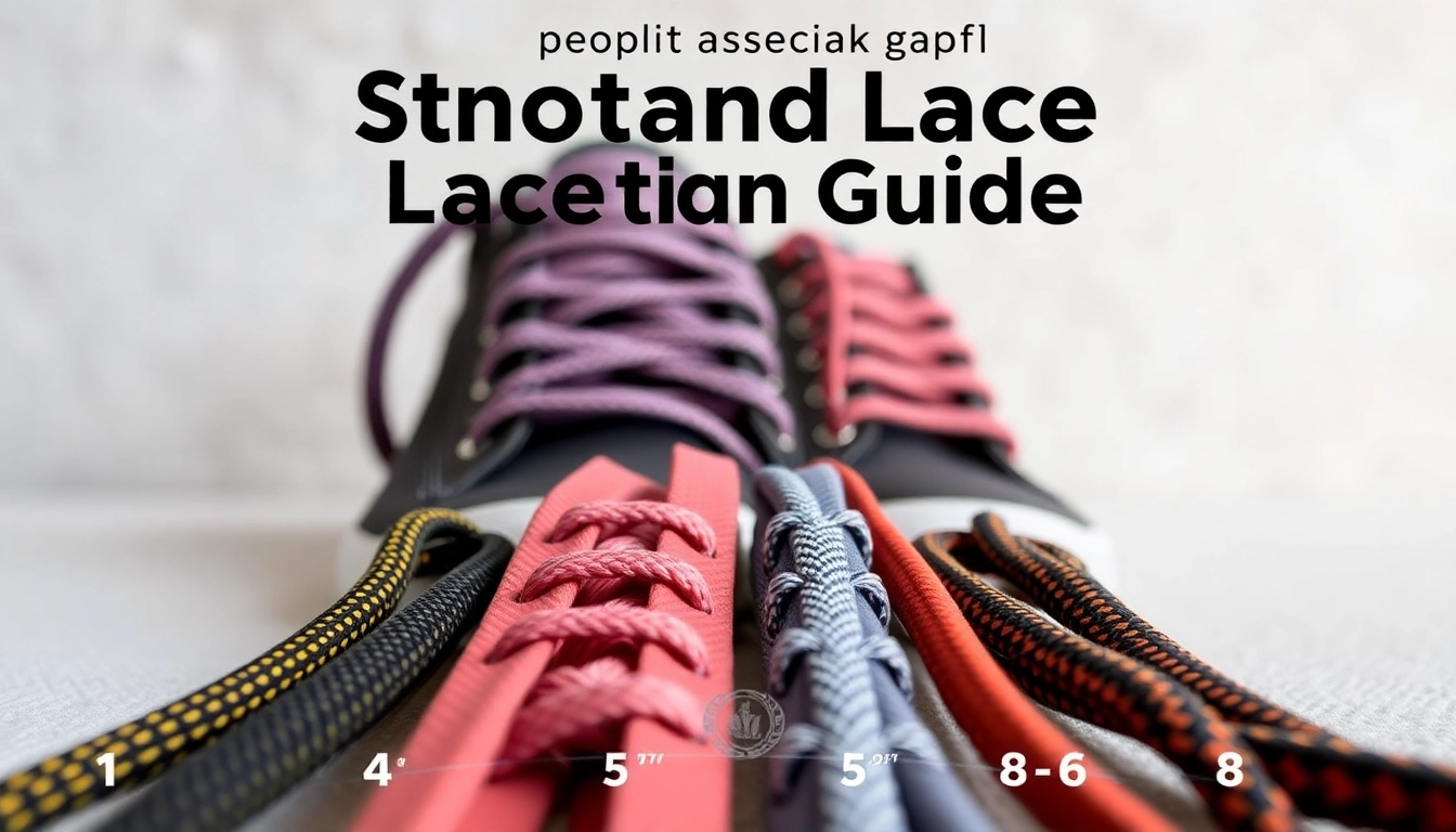 Explore the Standard lace length guide for Nike & Adidas with various shoelaces showcased clearly.