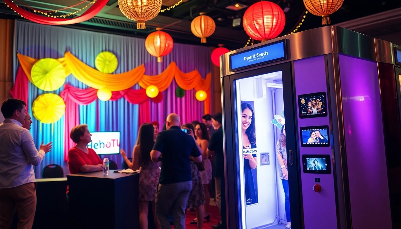 Engaging moments in a photo booth Chicago, filled with vibrant props and joyful attendees creating memorable experiences.