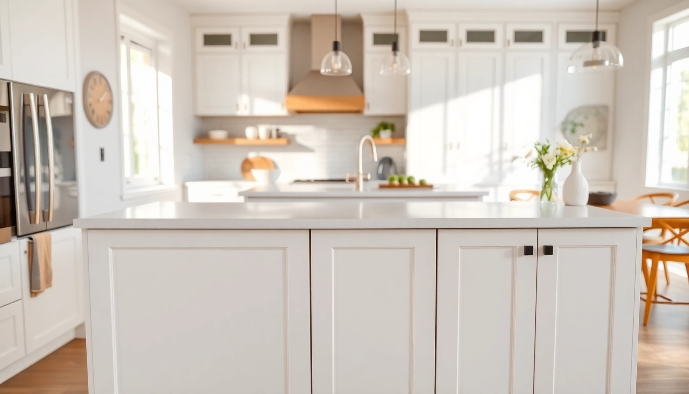 Cabinet Refacing Saint Petersburg FL showcasing newly finished cabinets in a modern kitchen.
