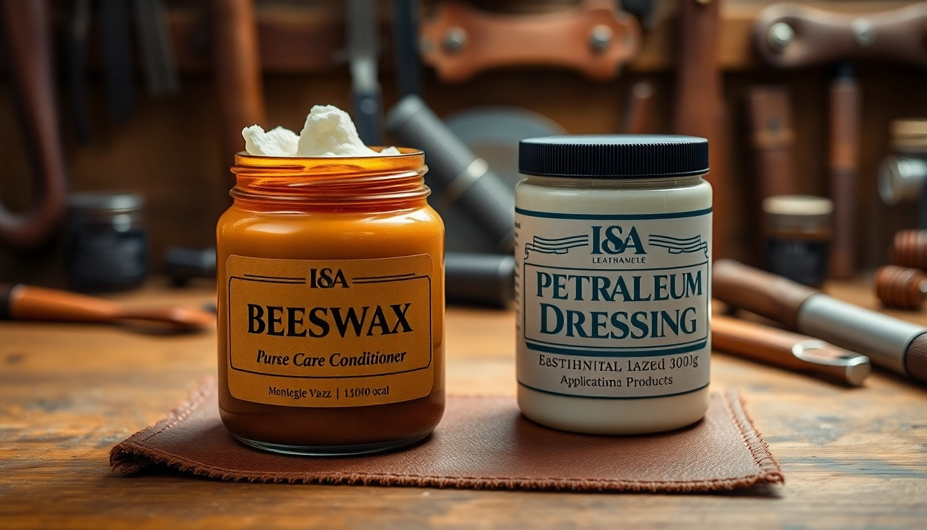 Illustration comparing Beeswax vs. Petroleum-based leather dressings highlighting key differences in composition and effectiveness.