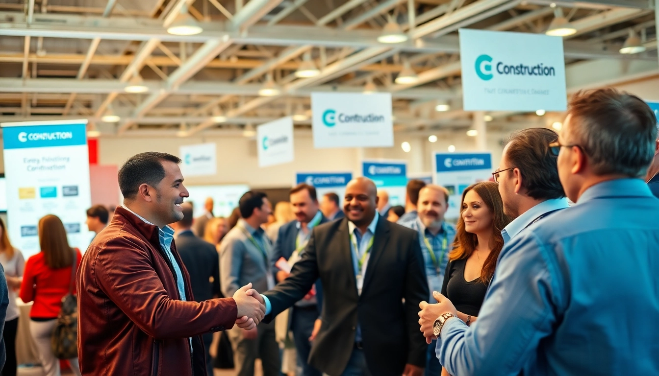 Network and connect at construction networking events, with attendees engaging in meaningful conversations.