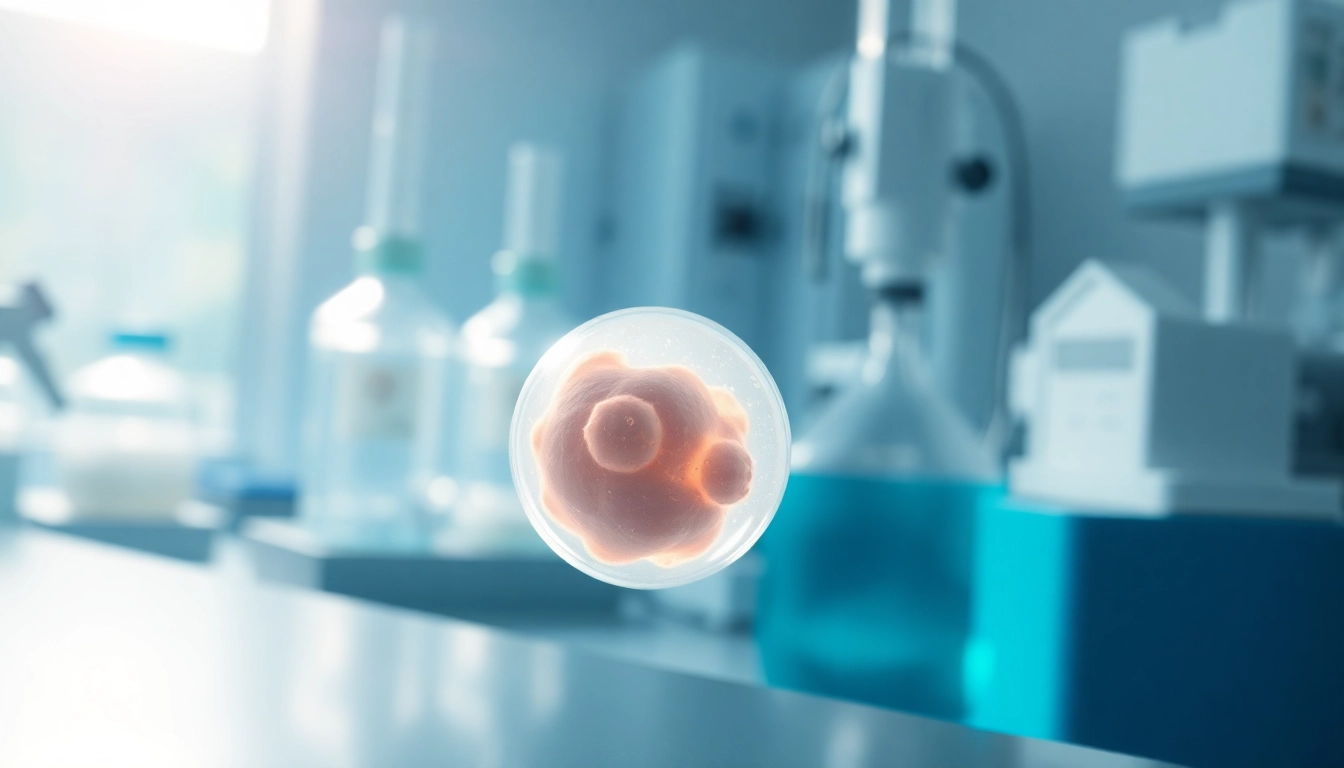 Visualizzazione della blastocisti con dettagli cellulari distintivi in un laboratorio scientifico.