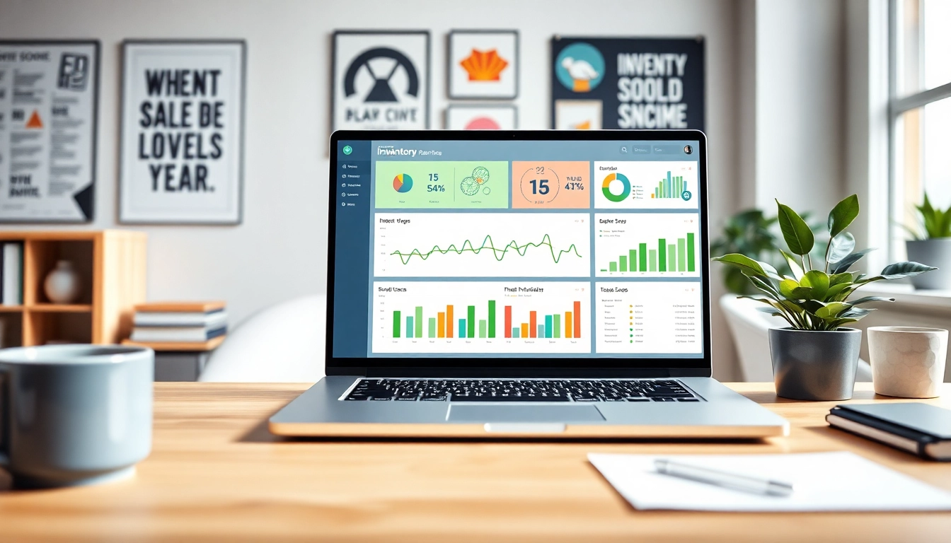 Optimize inventory planning software with a dynamic dashboard showcased on a modern workspace.