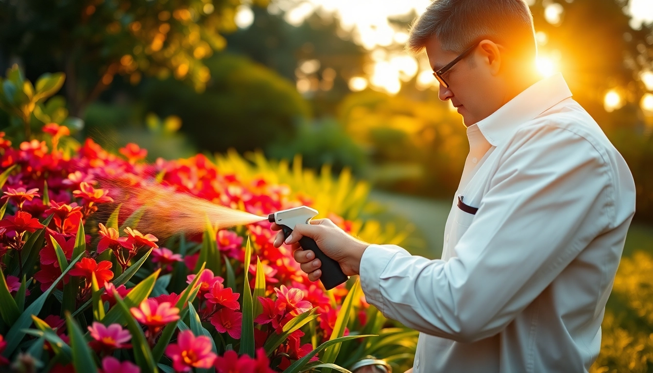 Implement long term insect prevention measures in a vibrant garden with eco-friendly solutions.