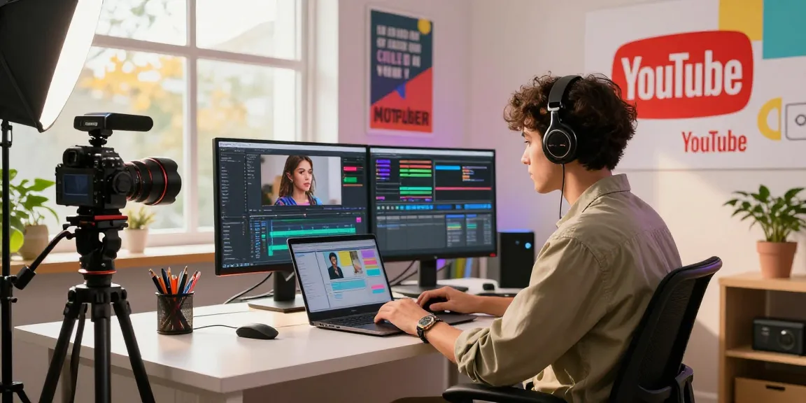 Creative workspace showcasing subscribers who come back weekly in a vibrant YouTube studio.