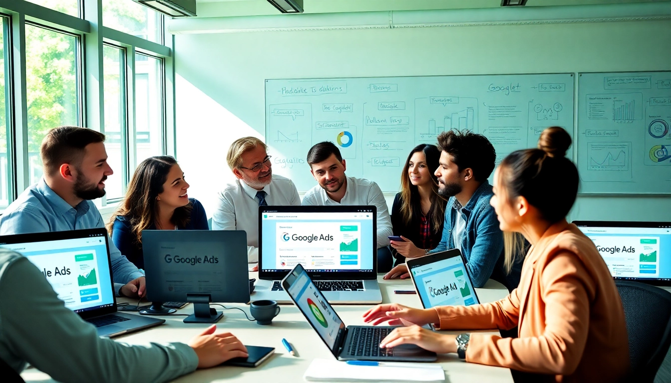 Drive effective google ads edmonton campaigns with a professional marketing team brainstorming.