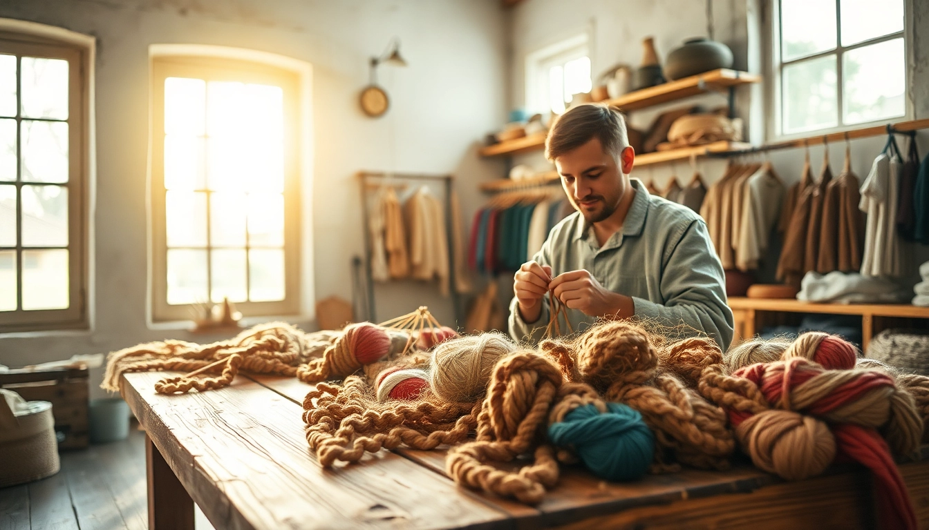 Craftsmanship in action at https://www.ound-ound.com showcasing natural fibers.