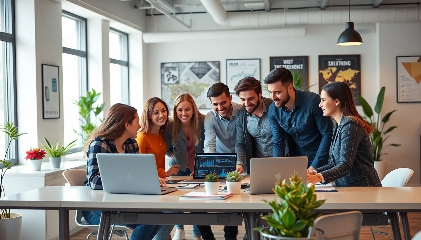 Engagierte SEO Agentur Bonn diskutiert Strategien in einem modernen Büro.