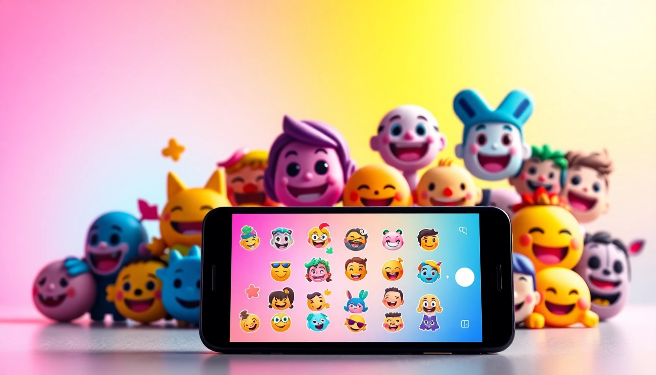 TikTok emojis illustrated in a vibrant digital collage showing their unique expressions and styles.