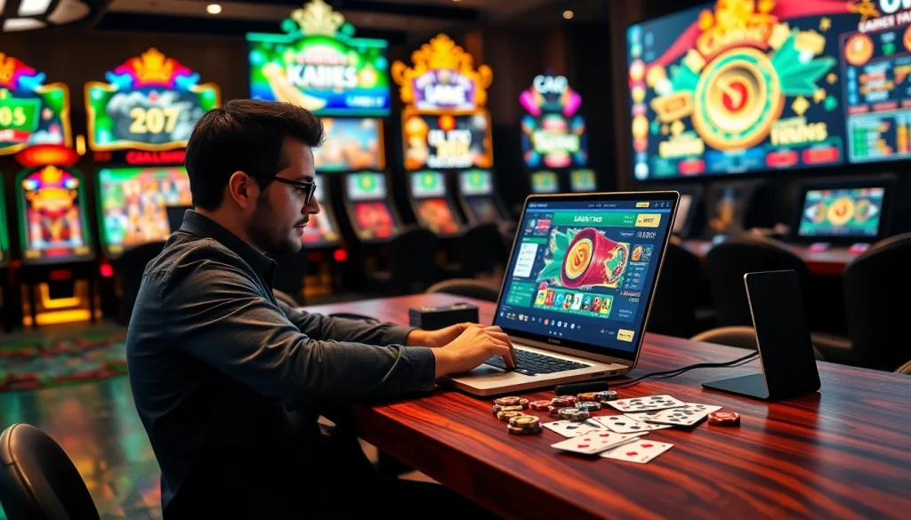 Mengakses kasinojitu login dengan antarmuka permainan yang menarik dan berwarna-warni.