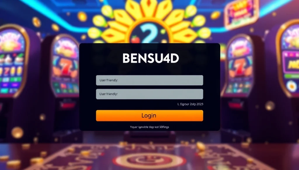Masuk ke BENSU4D melalui antarmuka yang menarik dan grafis slot yang mengesankan